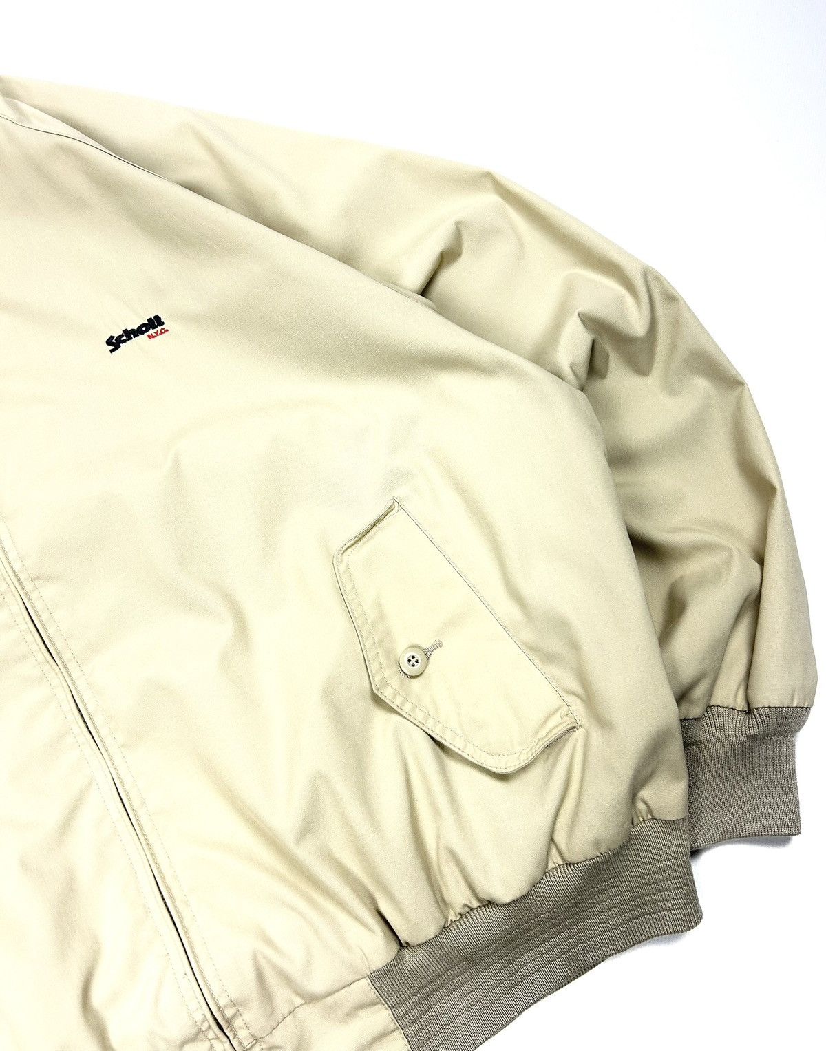 Schott Schott NYC Beige Blouson Jacket Bomber Plaid Lined Vintage Size US XL / EU 56 / 4 - 11 Thumbnail