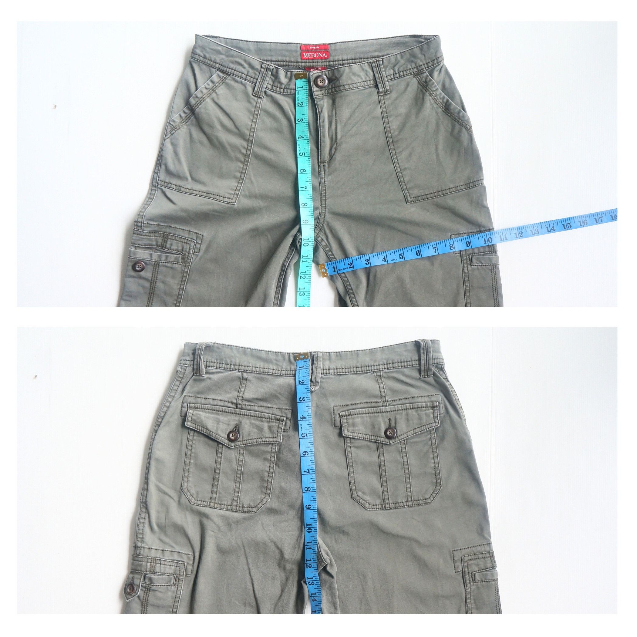 Merona MERONA Flared Stretch Cargo Pants Size 28" / US 6 / IT 42 - 8 Thumbnail