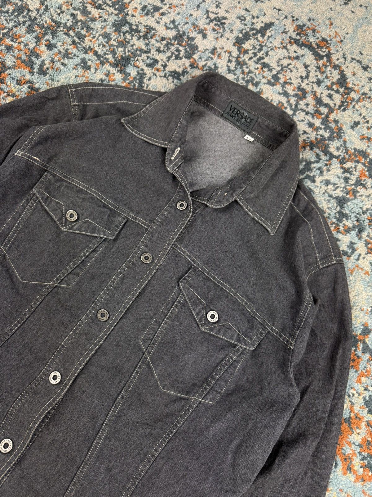 Versace Jeans Couture Vintage 90s Versace Jeans Couture denim cowboy shirt western Size M / US 6-8 / IT 42-44 - 5 Thumbnail