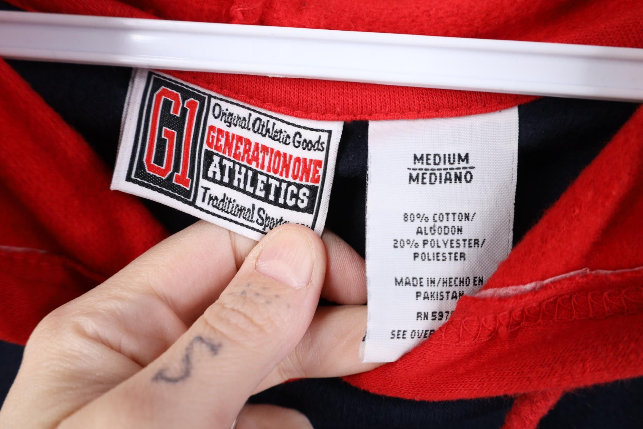 Vintage Deadstock Vintage 90s Streetwear Block Hoodie Sweatshirt Size US M / EU 48-50 / 2 - 5 Thumbnail