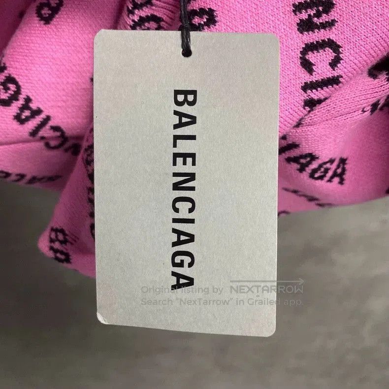 Balenciaga Balenciaga Pink Logo Print Sweater. Size US XS / EU 42 / 0 - 4 Thumbnail