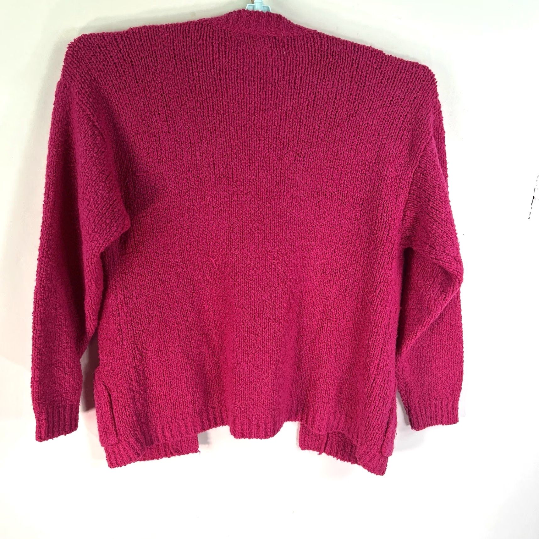 Vintage VINTAGE Bermuda Run Open Front Cardigan Sweater Women's Size L Crayola Pink Pockets Size L / US 10 / IT 46 - 7 Thumbnail
