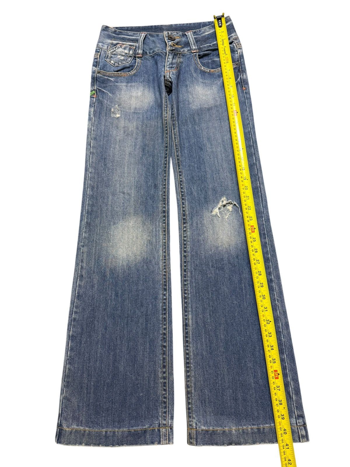 Hysteric Glamour Vintage Japanese Brand Embroidered Ed Hardy Inspired Flare Size 28" / US 6 / IT 42 - 9 Thumbnail