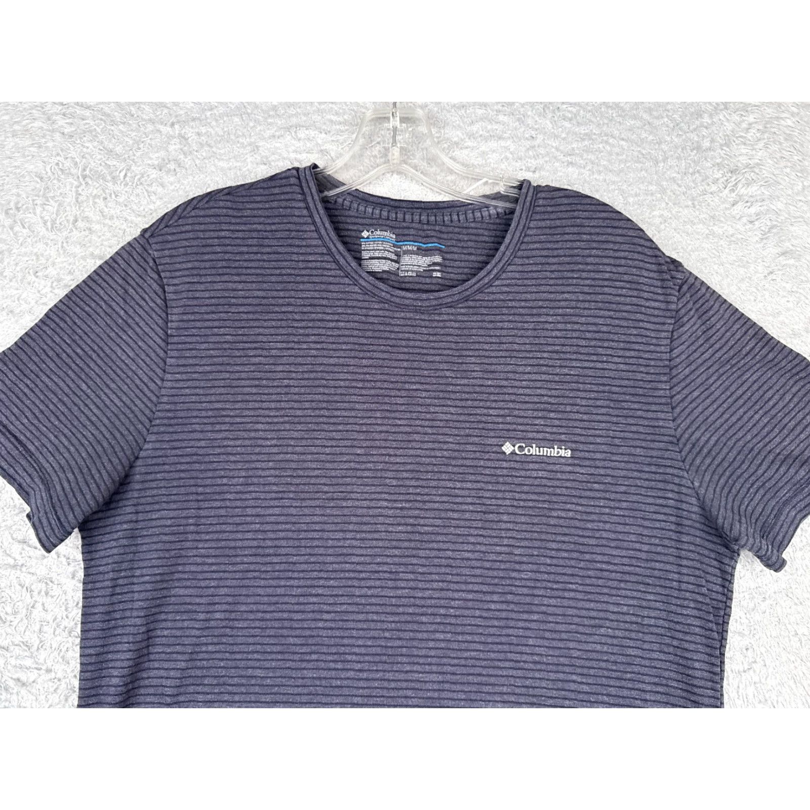 Vintage VINTAGE? No. Columbia Shirt Men Medium Blue Stripe Short Sleeve Crew Neck Cotton Blend Size US M / EU 48-50 / 2 - 4 Thumbnail