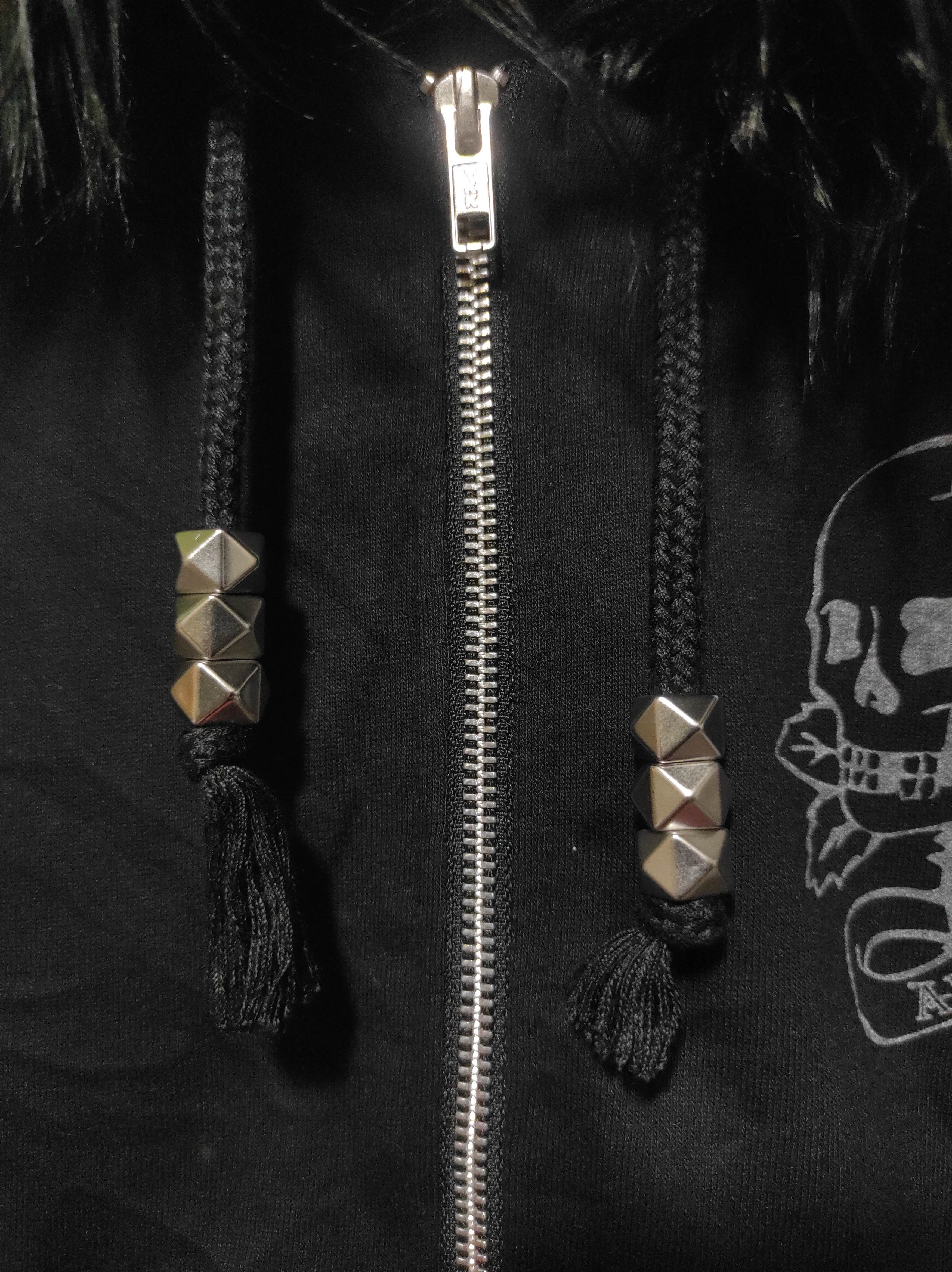 Le Grande Bleu (L.G.B.) Glad News Skull studed Zip Fur Hoodie LGB IfSixWasNine style Size US S / EU 44-46 / 1 - 5 Thumbnail