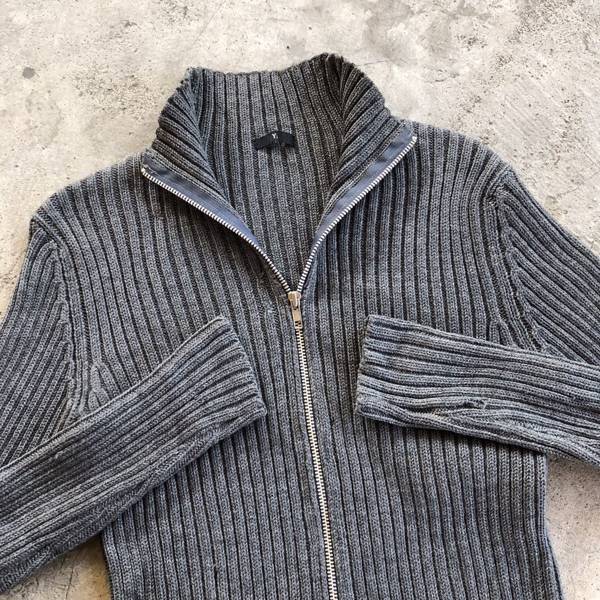 Y's × Yohji Yamamoto Y’S Yohji Yamamoto Stretchable Zipper Wool Sweater Size S / US 4 / IT 40 - 4 Thumbnail