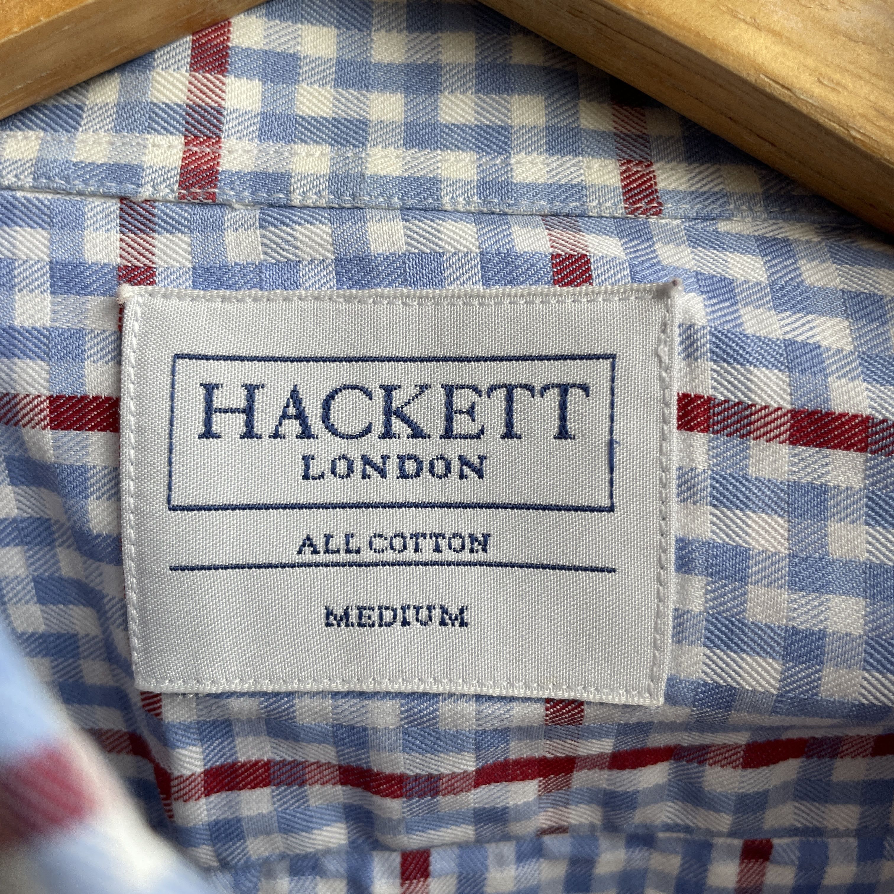 Hackett Hackett London Zigzag Check Button Down Dress Shirt Size US M / EU 48-50 / 2 - 5 Thumbnail