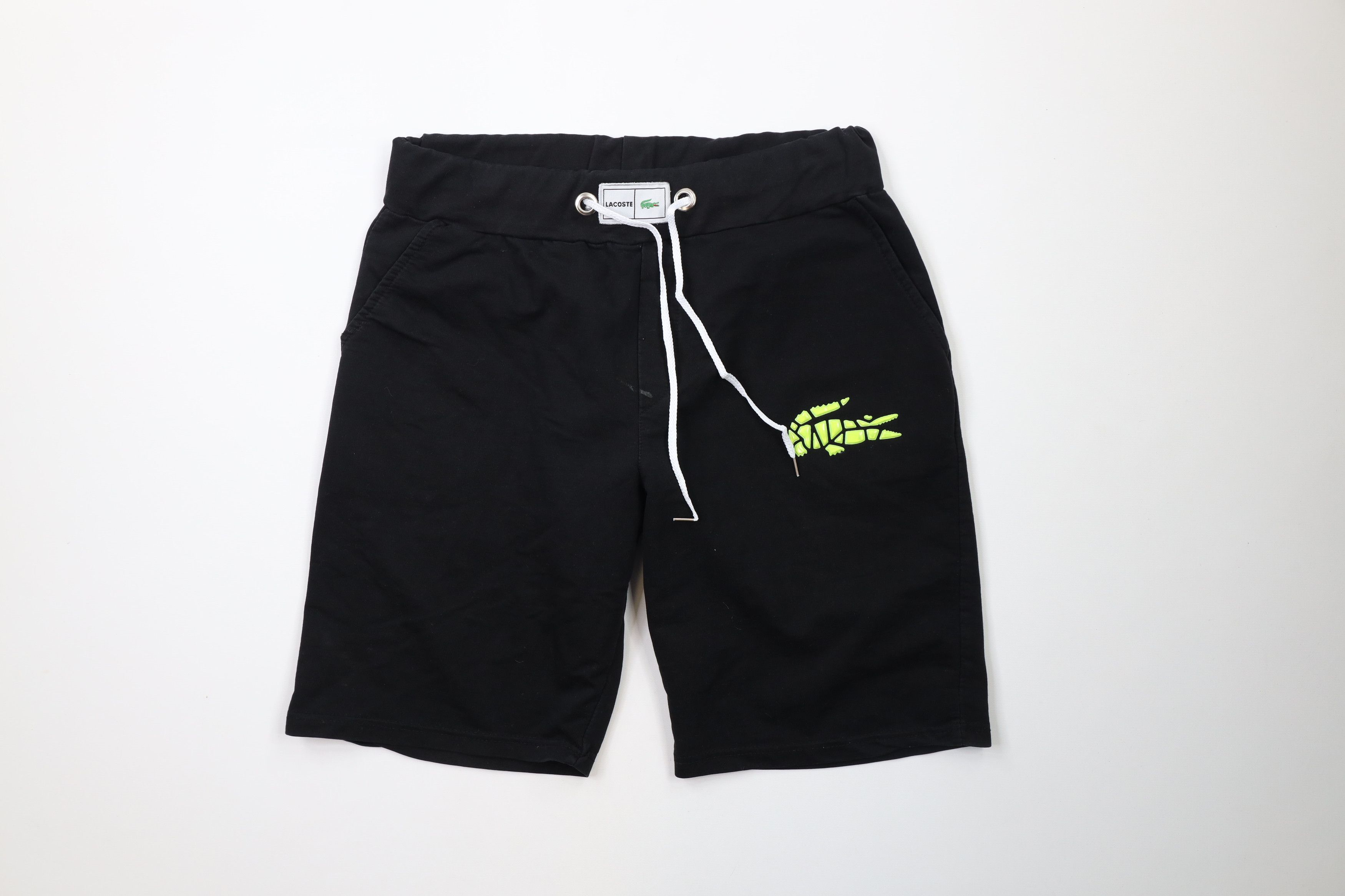 Lacoste × Vintage Vintage Lacoste Spell Out Big Croc Logo Above Knee Shorts Size US 32 / EU 48 - 1 Thumbnail
