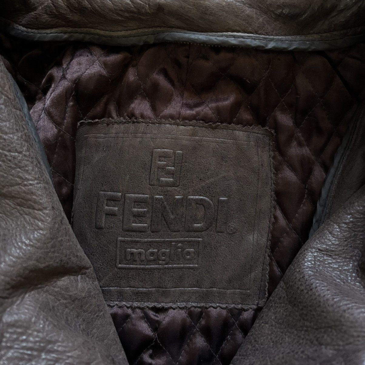 Fendi × Vintage Vintage Fendi Maglia Leather Coat Jacket Brown Size M / US 6-8 / IT 42-44 - 4 Thumbnail