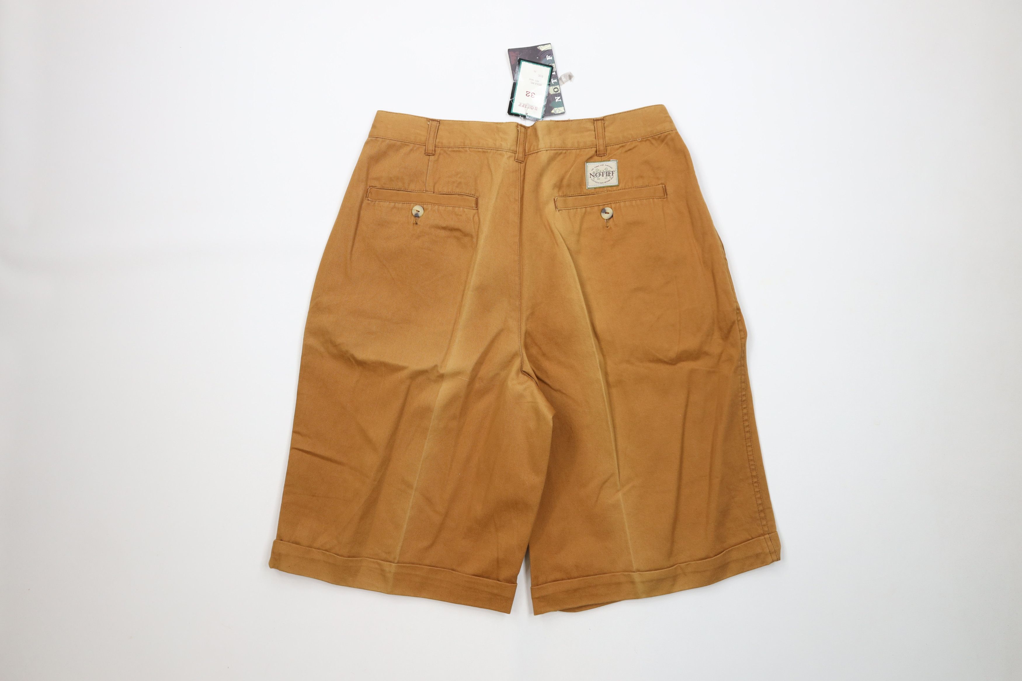 Vintage Deadstock Vintage 90s Streetwear Chino Shorts Brown Cotton Size US 32 / EU 48 - 10 Thumbnail
