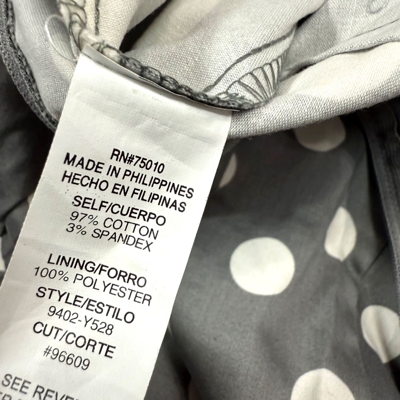 Vintage City Triangles Womens Strapless Tunic Top Juniors Sz 3 Gray Polka Dot Tie Back Blouse Shirt Tunic Grey Polka Dot Tie Back Womens Size 3 Size XS / US 0-2 / IT 36-38 - 7 Thumbnail