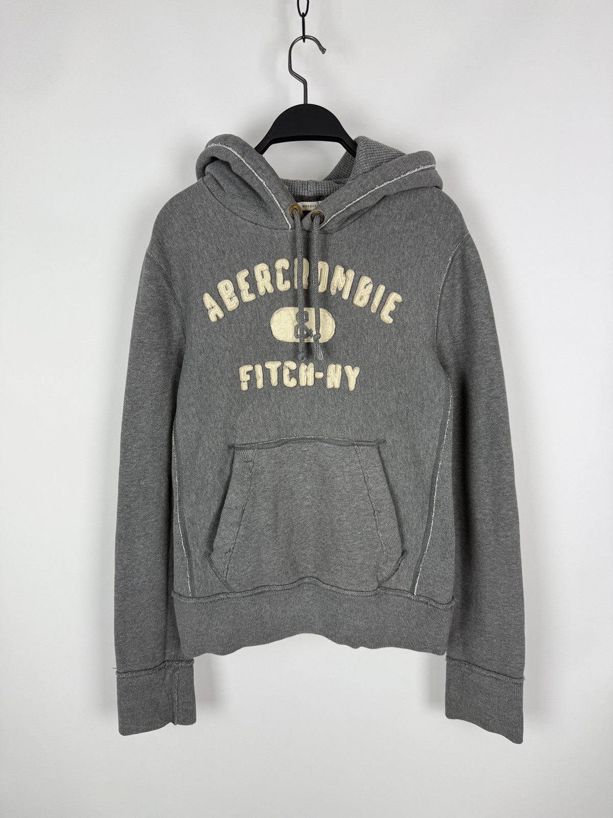 Y2K Vintage Abercrobie&Fitch Muscle Heavy Thermal Hoodie S