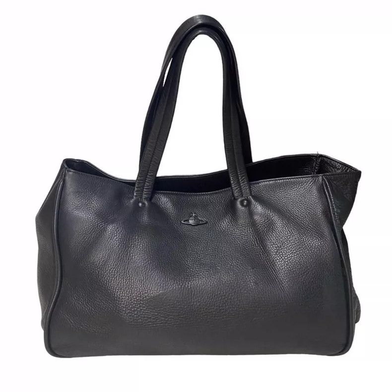 Vivienne Westwood vivienne westwood size os A black leather suitcase with a s Size ONE SIZE - 2 Thumbnail