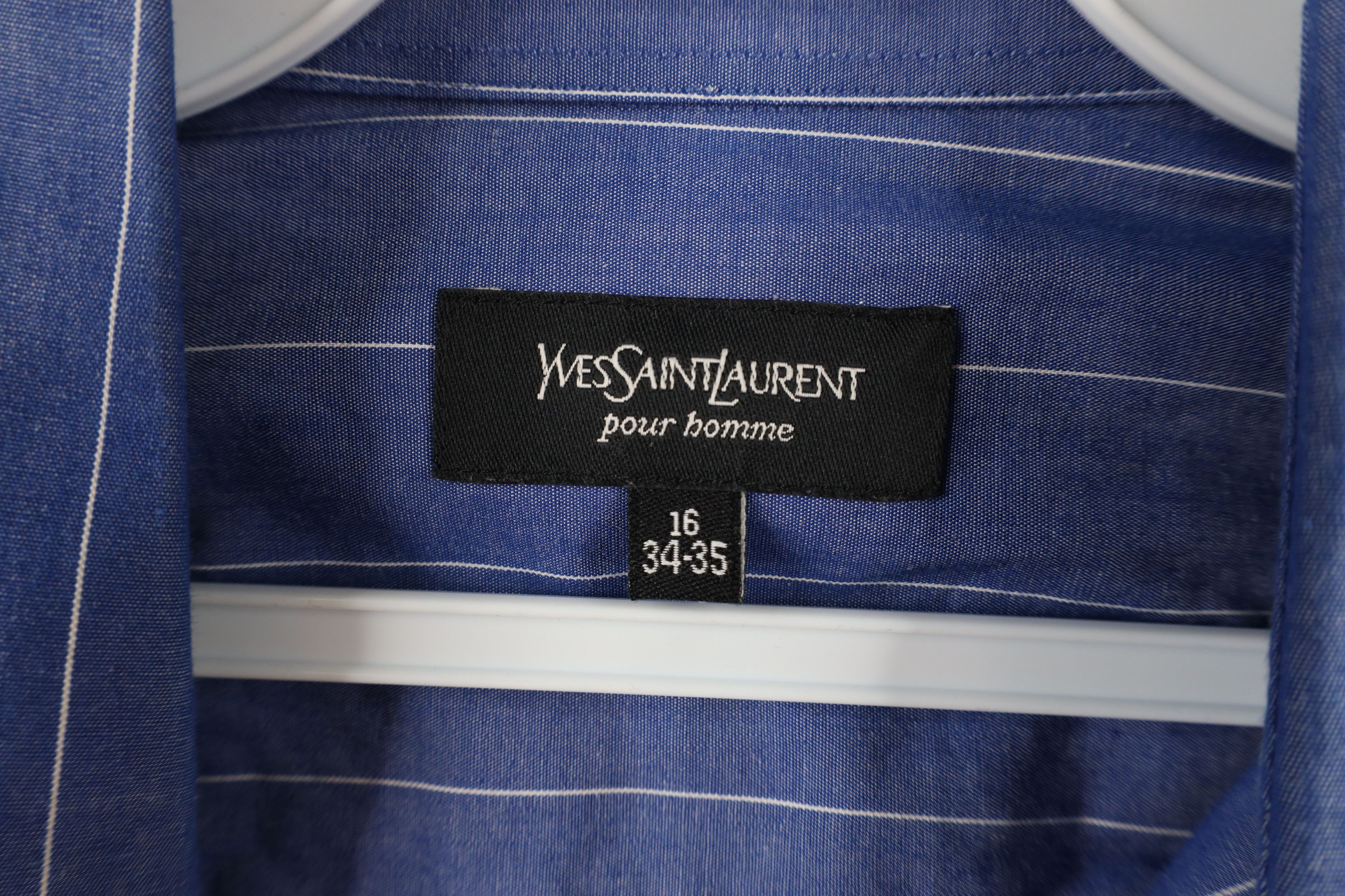 Vintage Vintage 90s Yves Saint Laurent Collared Button Shirt Size US M / EU 48-50 / 2 - 9 Thumbnail