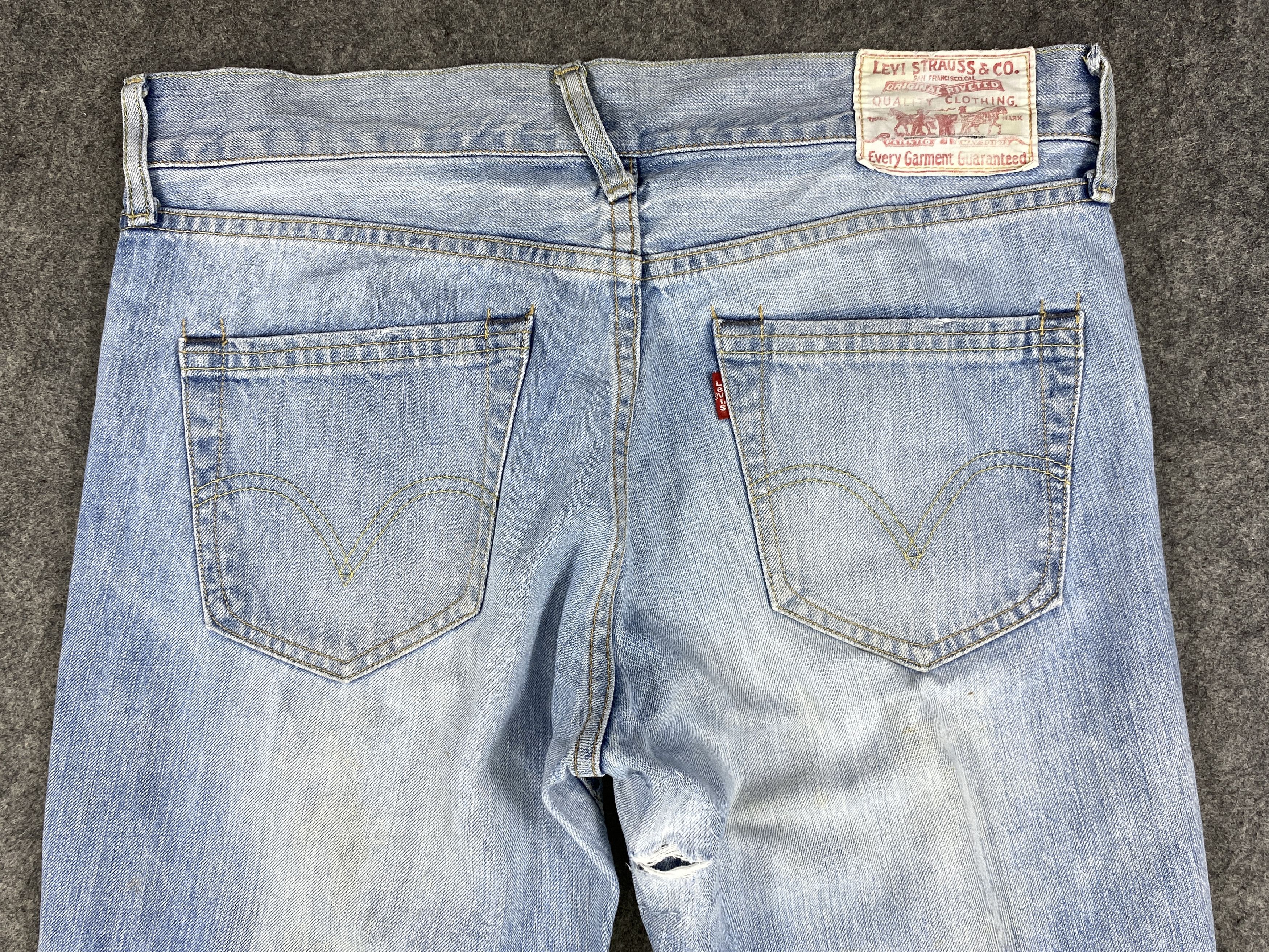 Levi's Light Blue Wash Vintage Levi's 502 33x31.5 Denim -JN1468 Size US 33 - 4 Thumbnail