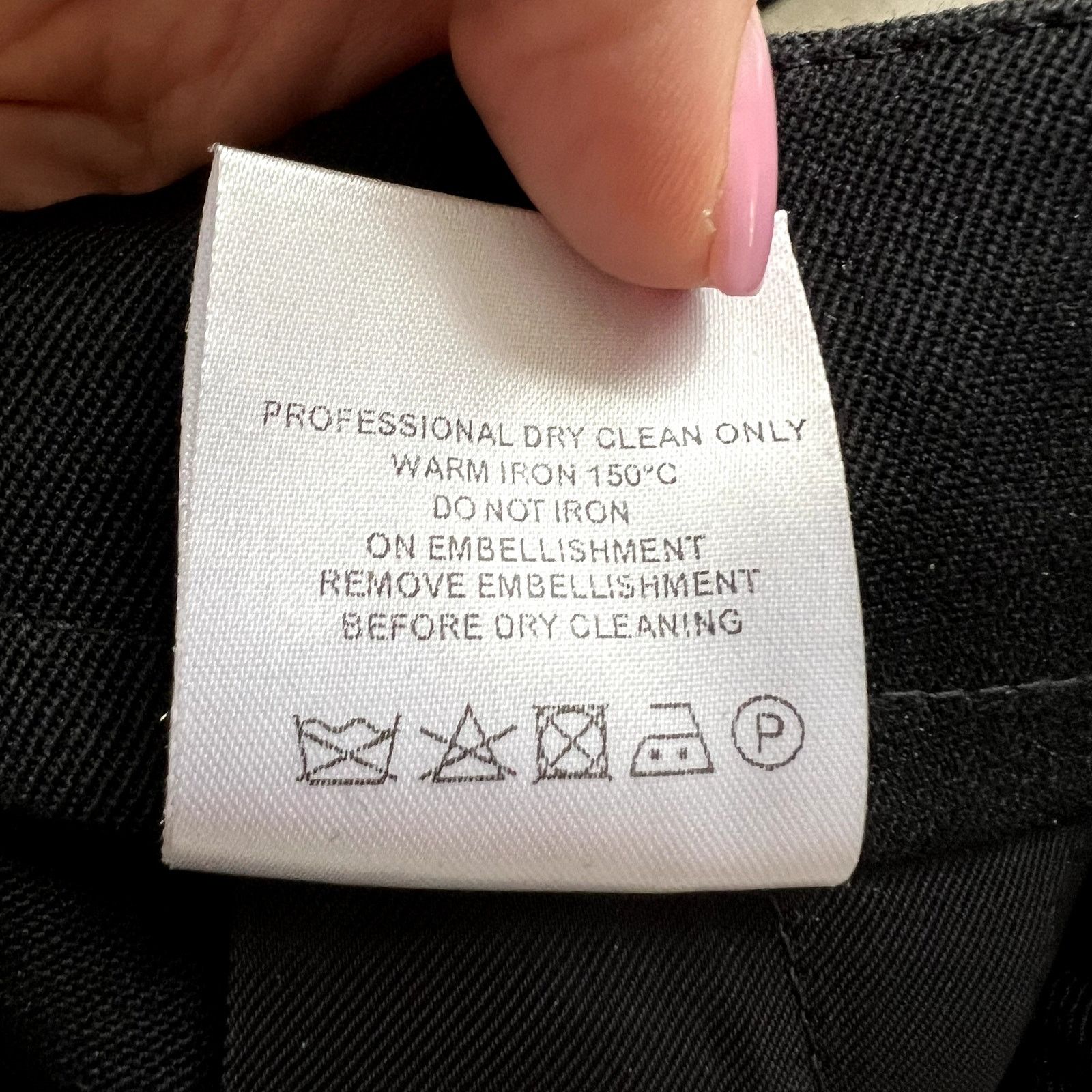 Area Area Crystal Brooch Trousers Pants size 4 100% virgin wool Size 27" / US 4 / IT 40 - 9 Thumbnail