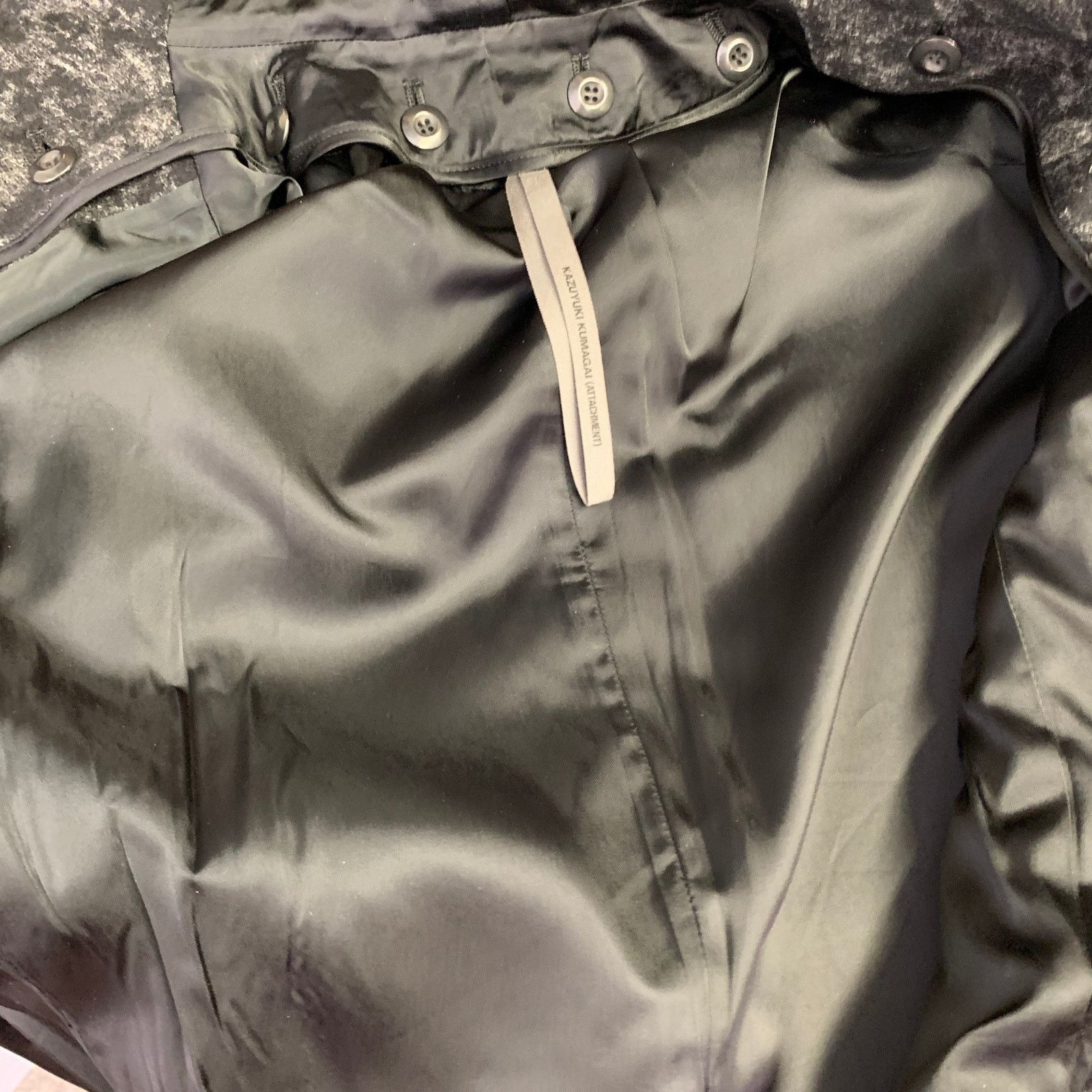 Attachment ATTACHMENT Size S Black Grey Textured Wool Jacket Size 36S - 7 Thumbnail