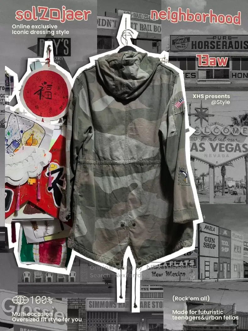 Neighborhood Neighborhood Embroidered Camouflage Windbreaker Jacket Size US S / EU 44-46 / 1 - 2 Thumbnail