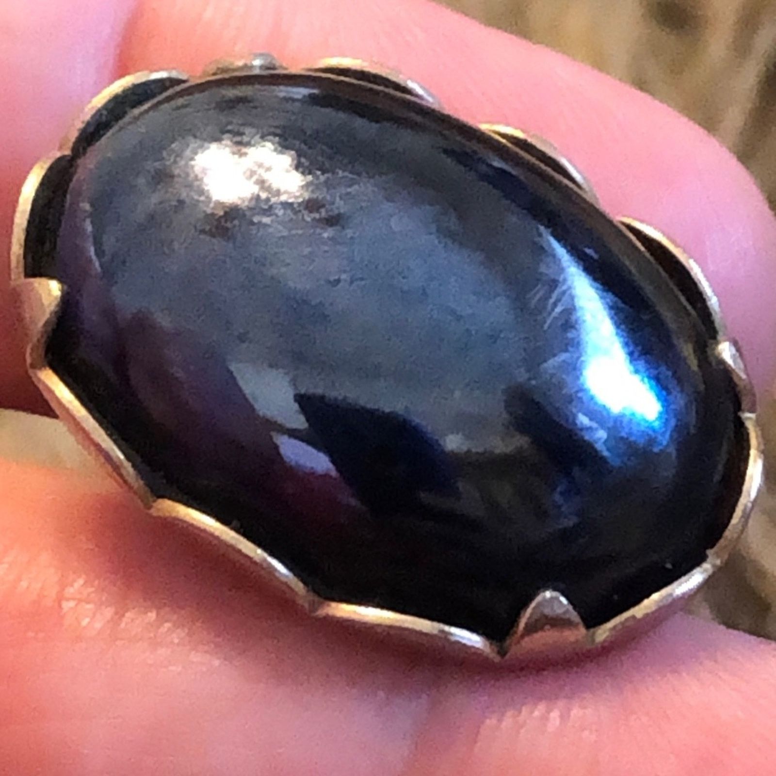Vintage Vintage 60s-70s cabochon hematite clip earrings Size ONE SIZE - 4 Thumbnail