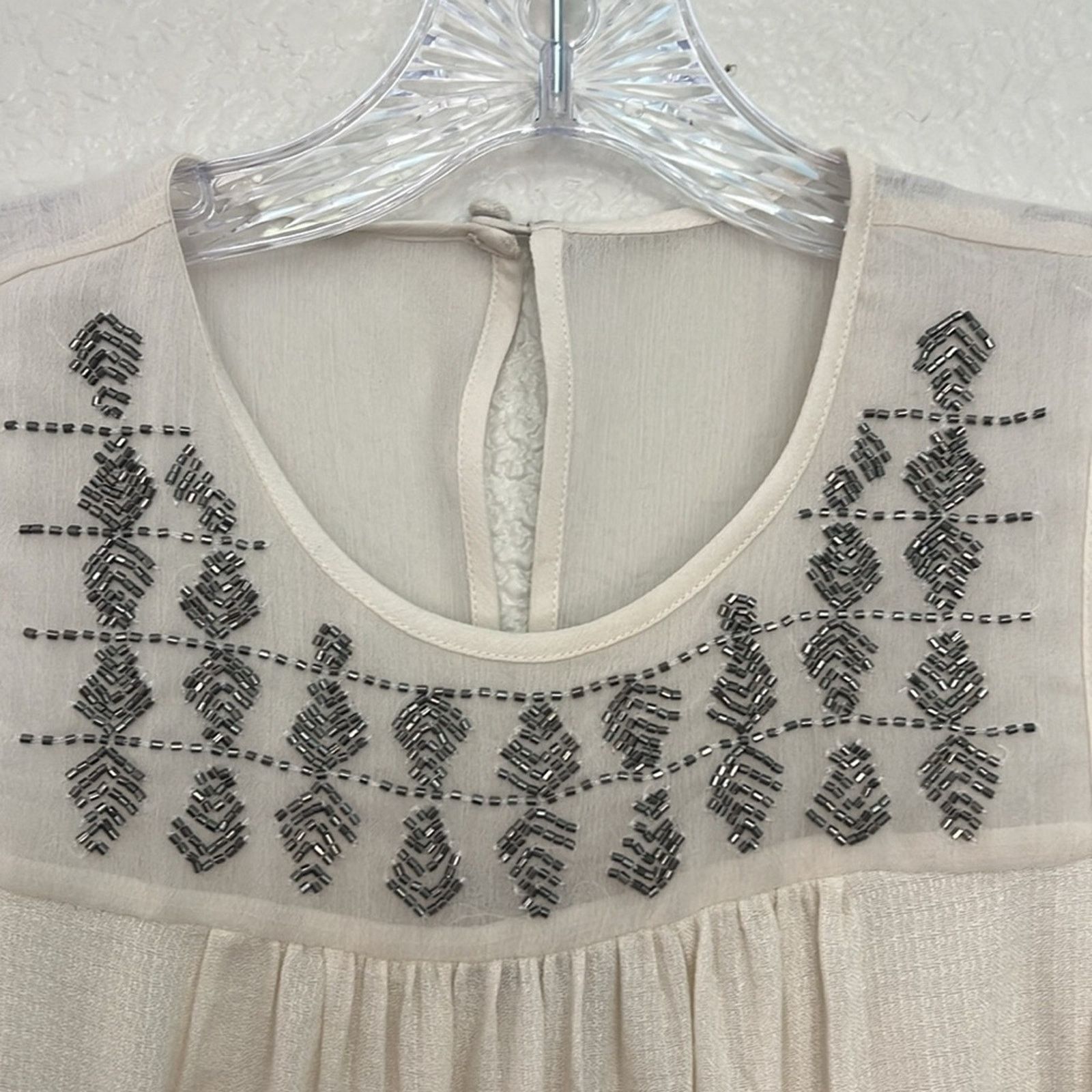 Lucky Brand Lucky Brand Cream Blouse Size XS Size XS / US 0-2 / IT 36-38 - 2 Thumbnail