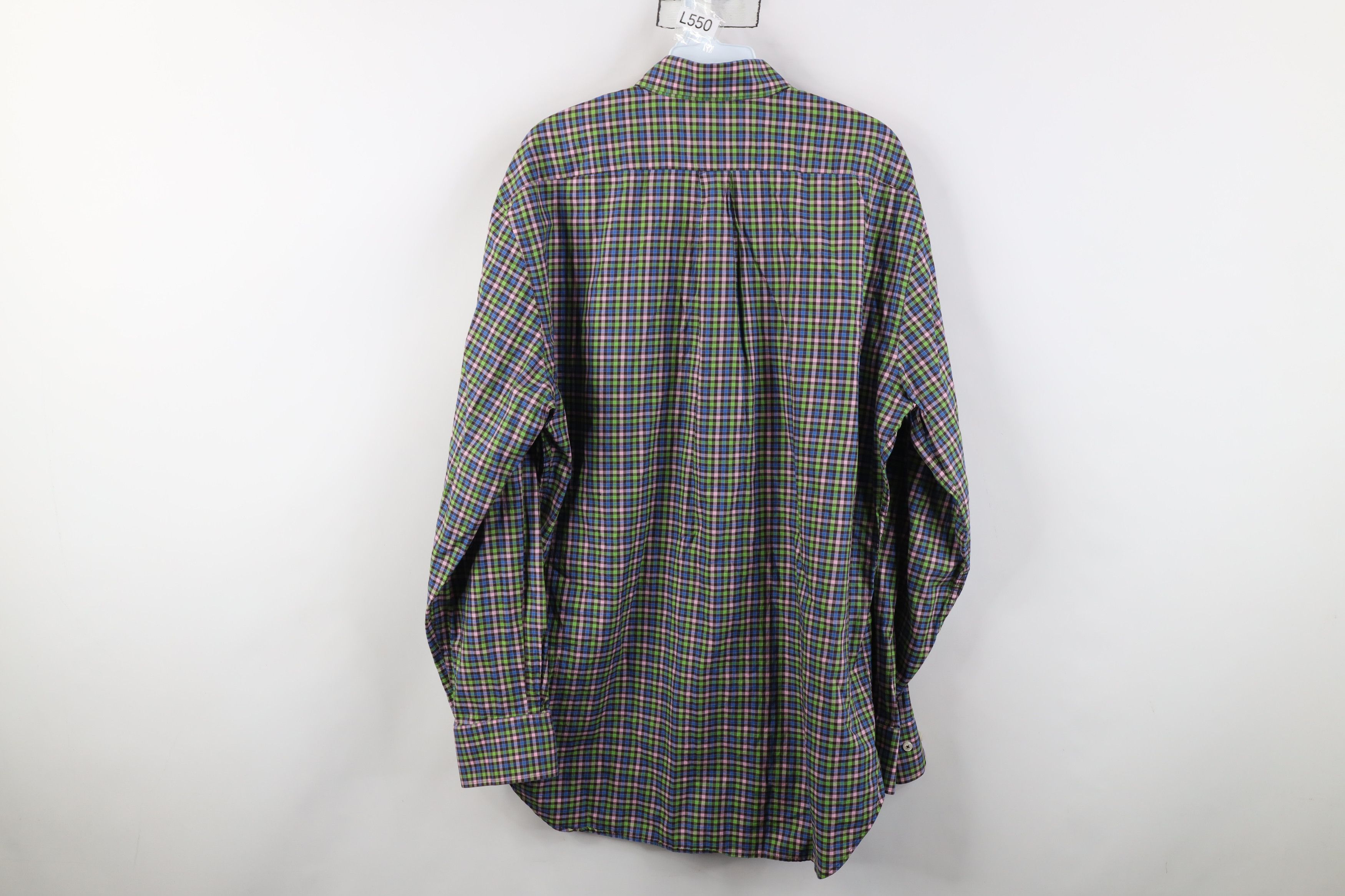 Peter Millar Vintage Peter Millar Collared Button Down Dress Shirt Plaid Size US L / EU 52-54 / 3 - 11 Thumbnail