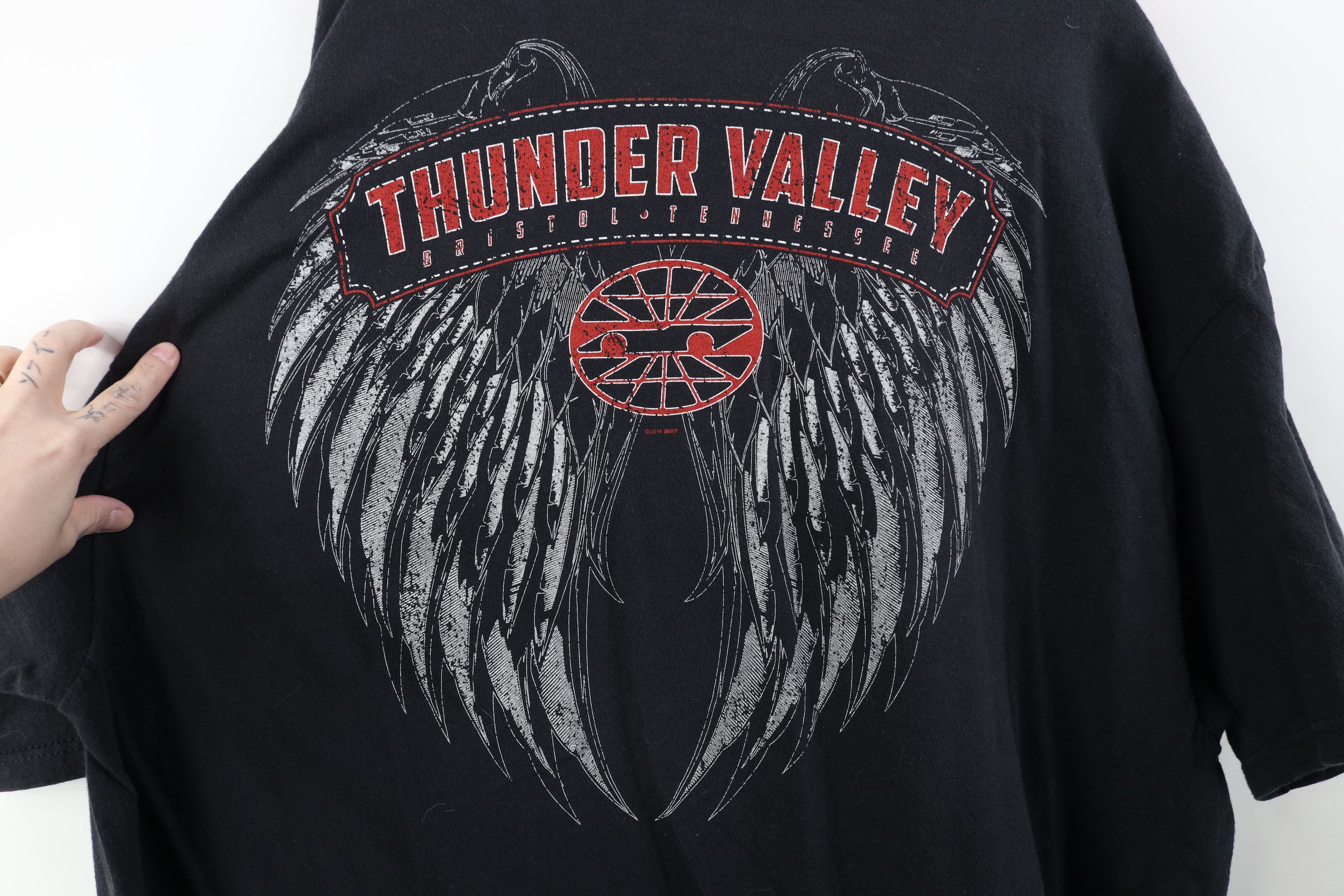Vintage Vintage Y2K Valley Bristol Motor Skull Wings T-Shirt Size US XXL / EU 58 / 5 - 11 Thumbnail