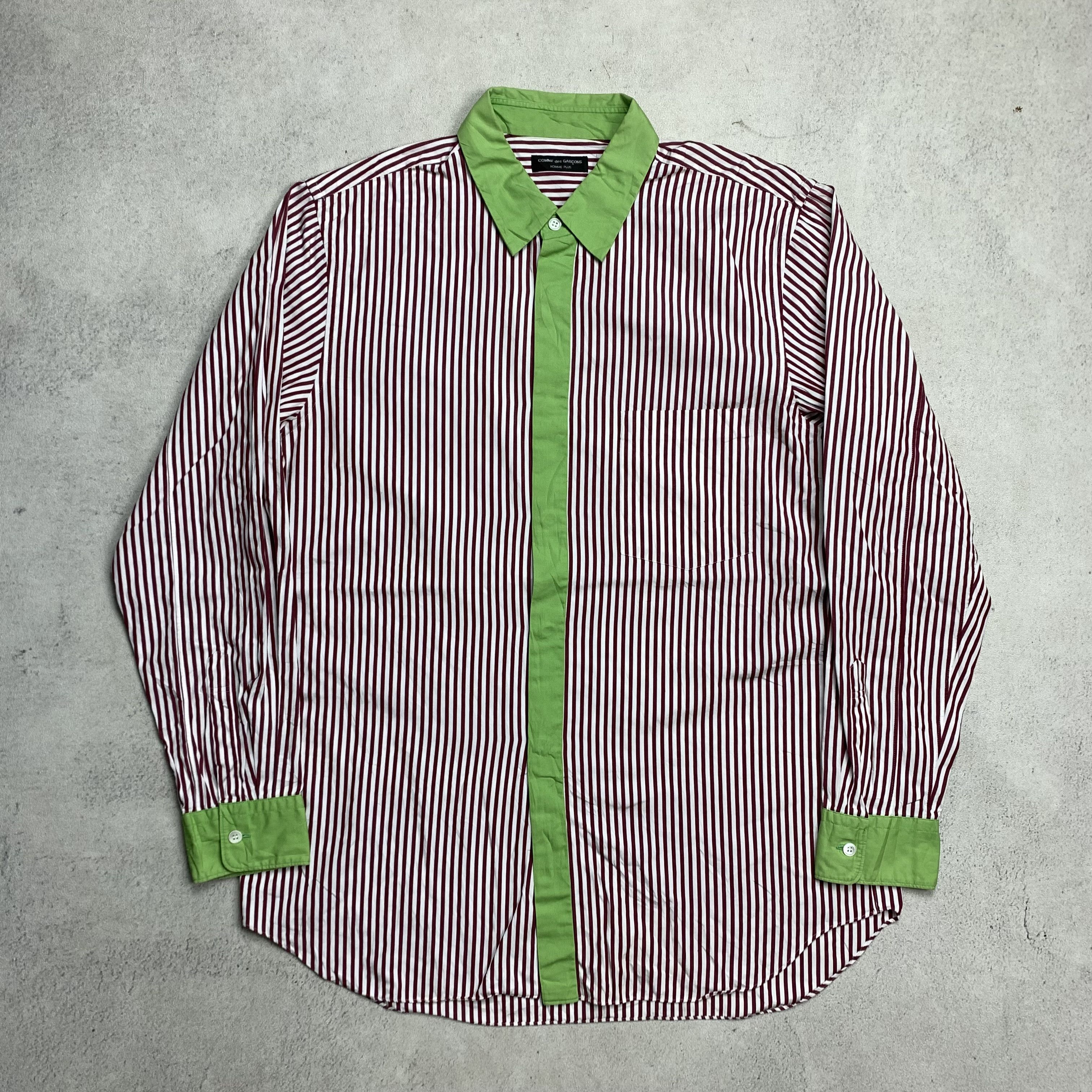 Comme des Garcons Comme Des Garcons Homme Plus CDG Striped Button Up Shirt Size US L / EU 52-54 / 3 - 1 Thumbnail
