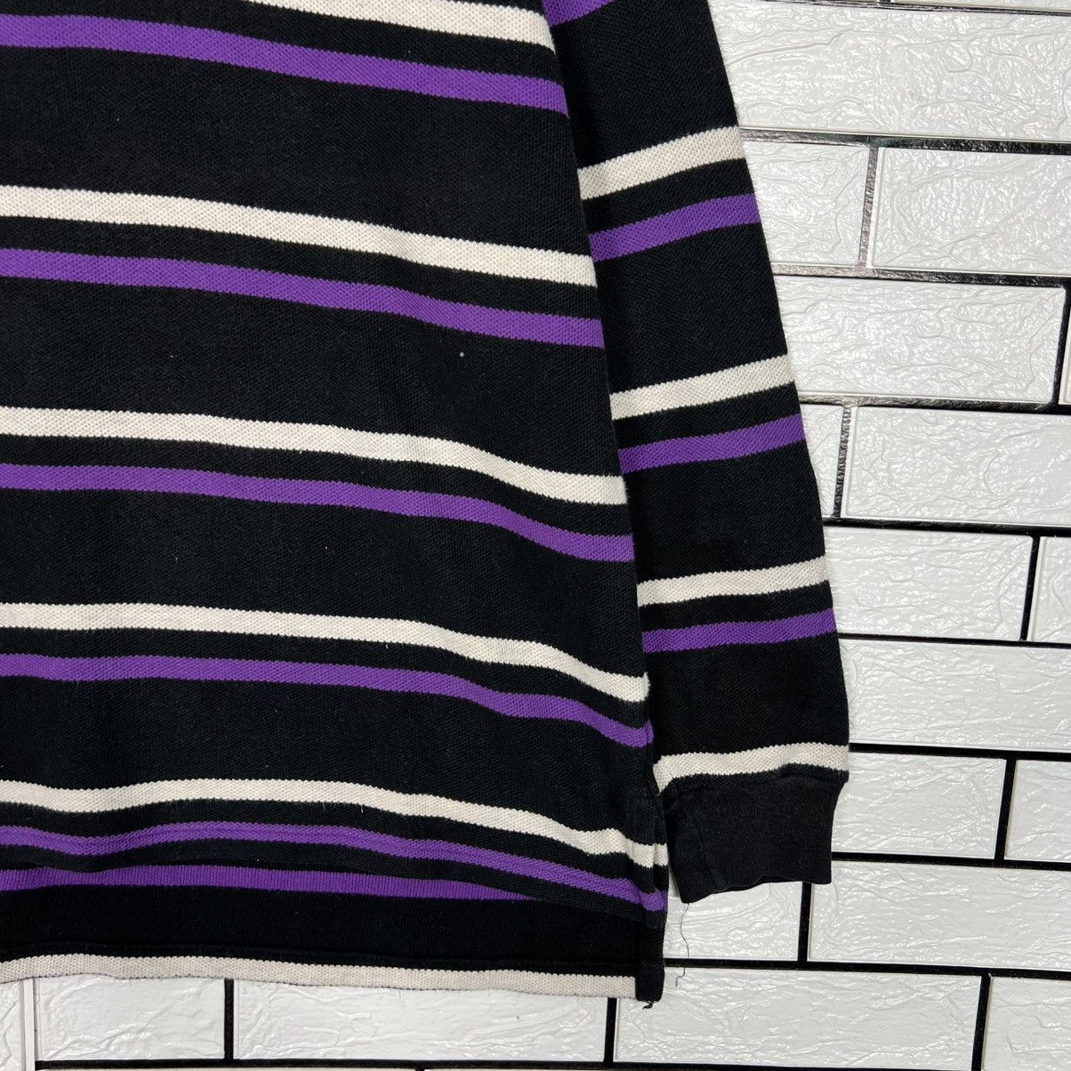 Polo Ralph Lauren 90's POLO RALPH LAUREN Striped Long Sleeve Polos #4100-C186 Size US L / EU 52-54 / 3 - 6 Thumbnail