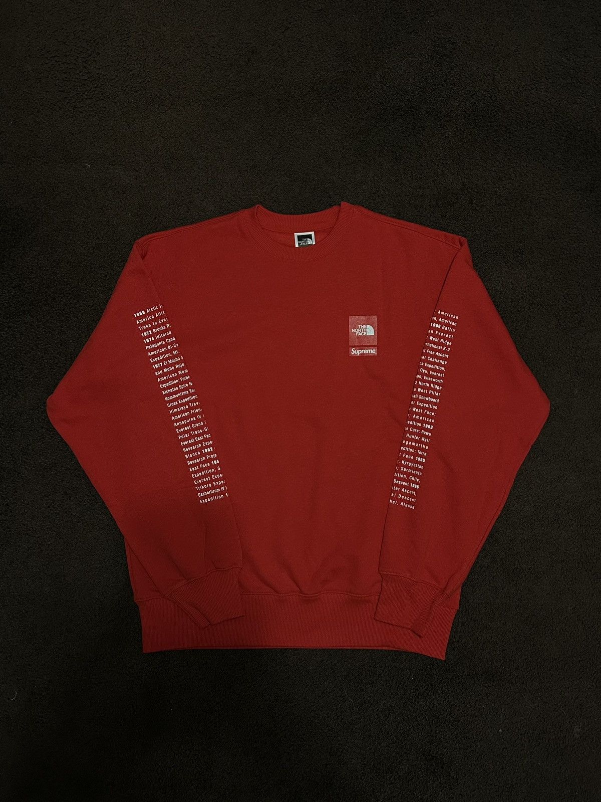 Supreme The North Face Crewneck Red (Size Small)