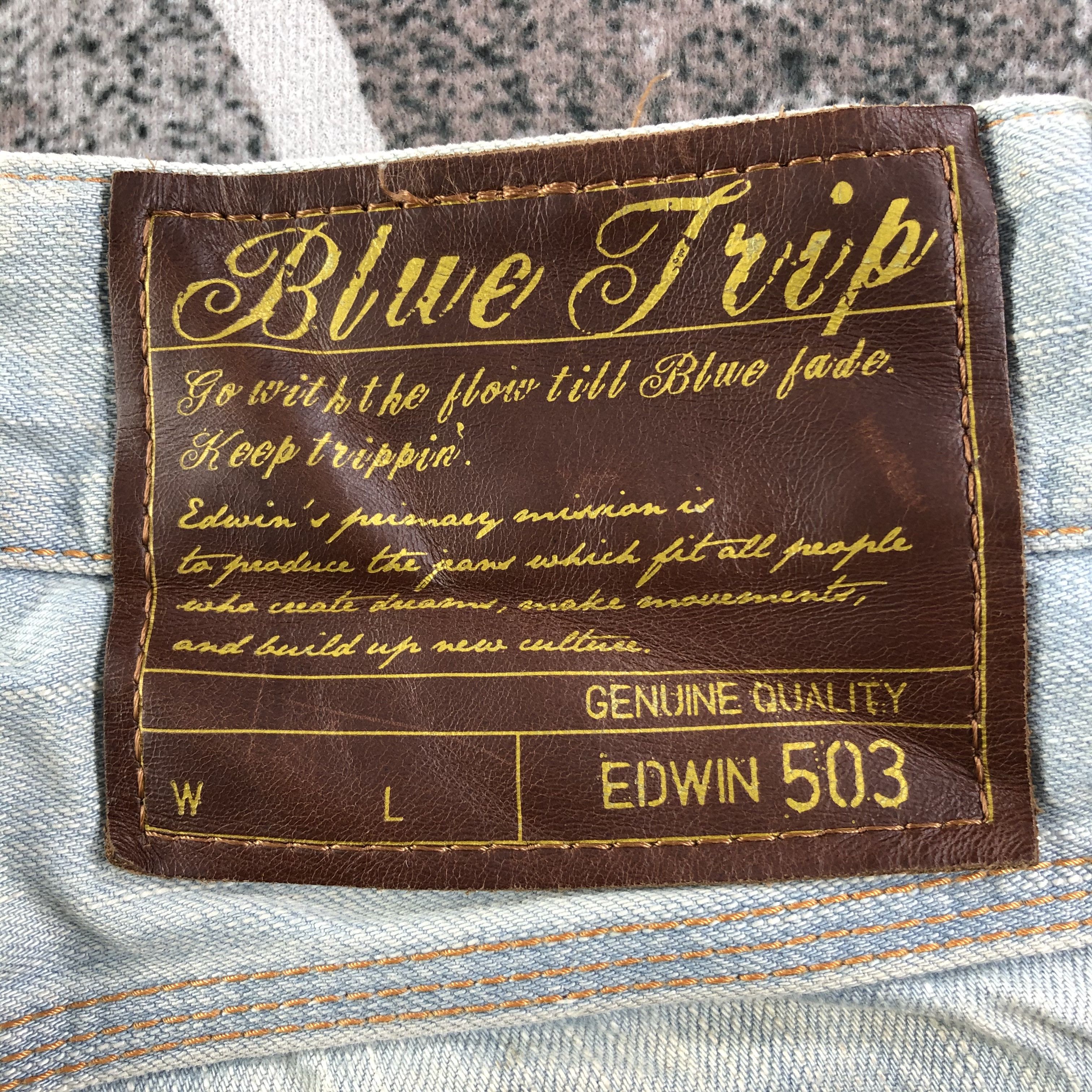 Edwin Edwin 503 Blue Trip Jeans Patchwork Denim KJ1640 Size US 28 / EU 44 - 5 Thumbnail