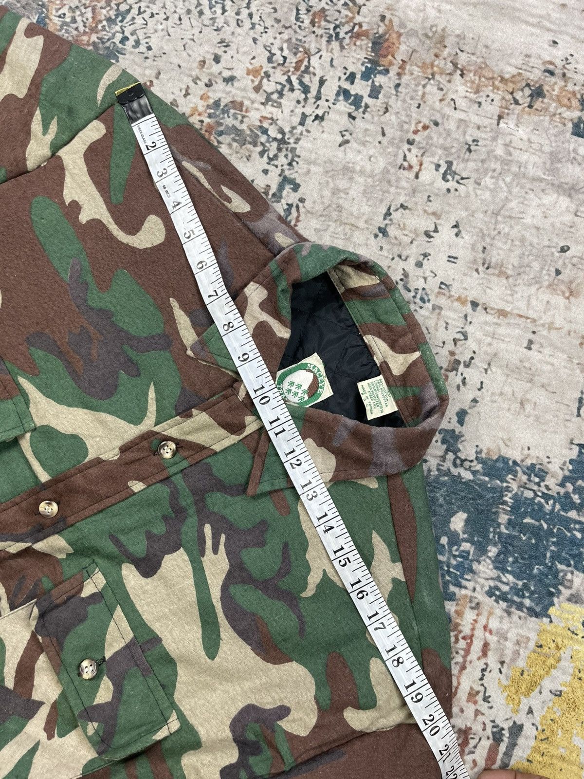 Vintage Vtg 80s Mac Eye Trails Camouflage Padded Overshirt Jacket Size US M / EU 48-50 / 2 - 12 Thumbnail