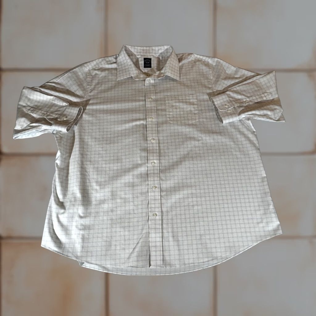 Brooks Brothers VINTAGE? Brooks Brothers Shirt Men 3XL Tall White Long Sleeve Non Iron Supima Cotton 3XLT Size US XXL / EU 58 / 5 - 1 Thumbnail