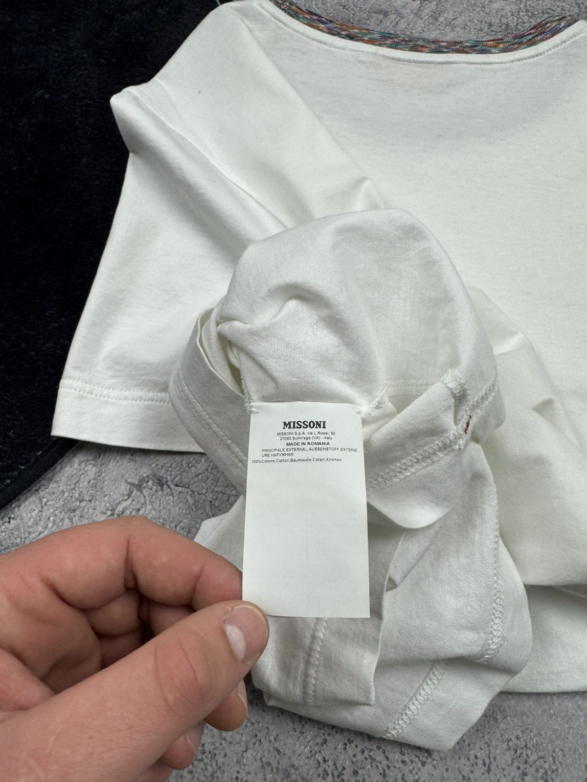Missoni Missoni Logo T-shirt w/ Signature Space-Dye Knit Collar Size US S / EU 44-46 / 1 - 17 Thumbnail