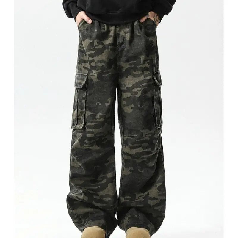 Japanese Brand Retro loose camouflage micro flared jeans Size US 32 / EU 48 - 1 Thumbnail