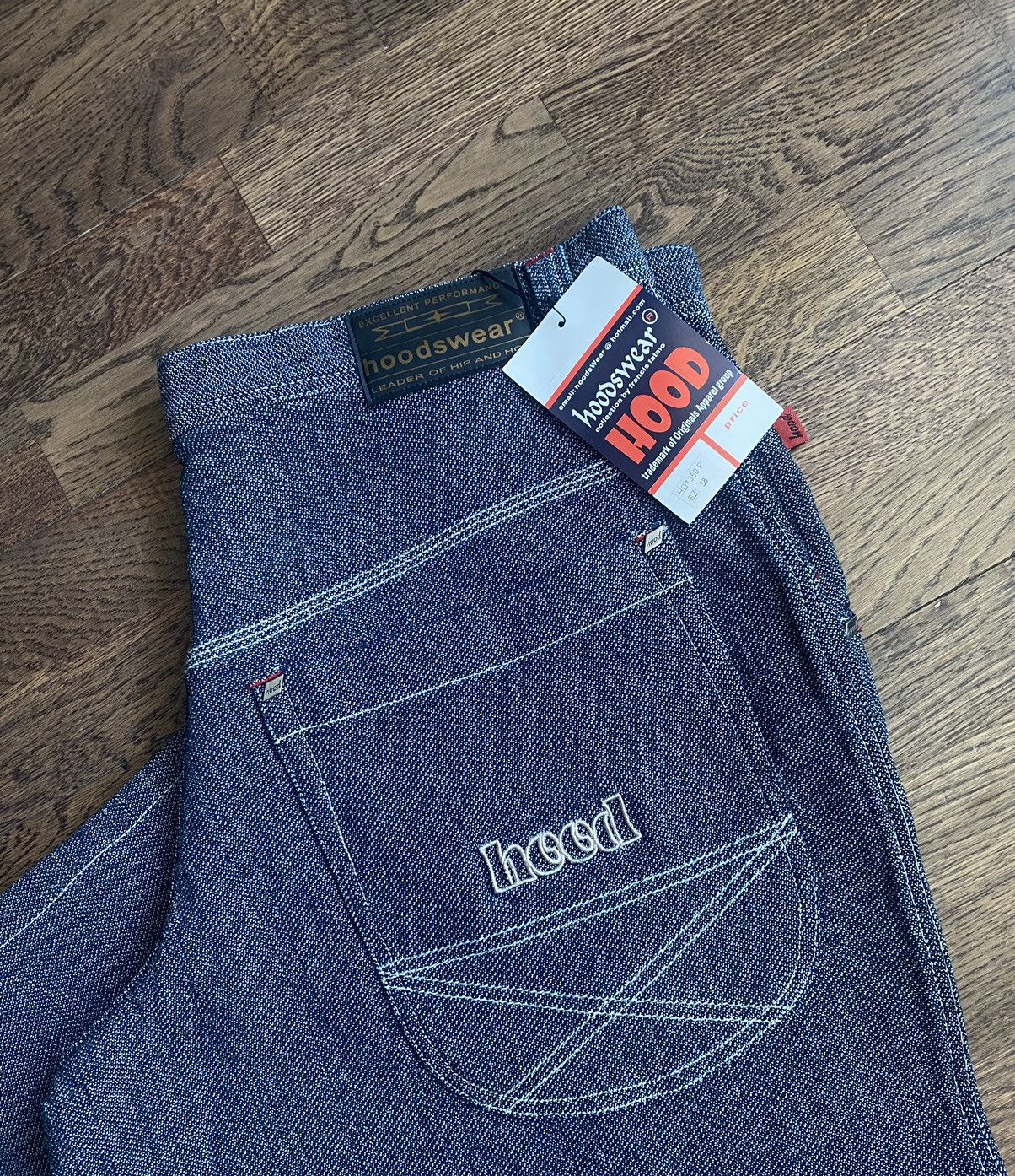 Image of Vintage Hoodswear Baggy Y2K Denim Jeans in Blue, Men's (Size 38)