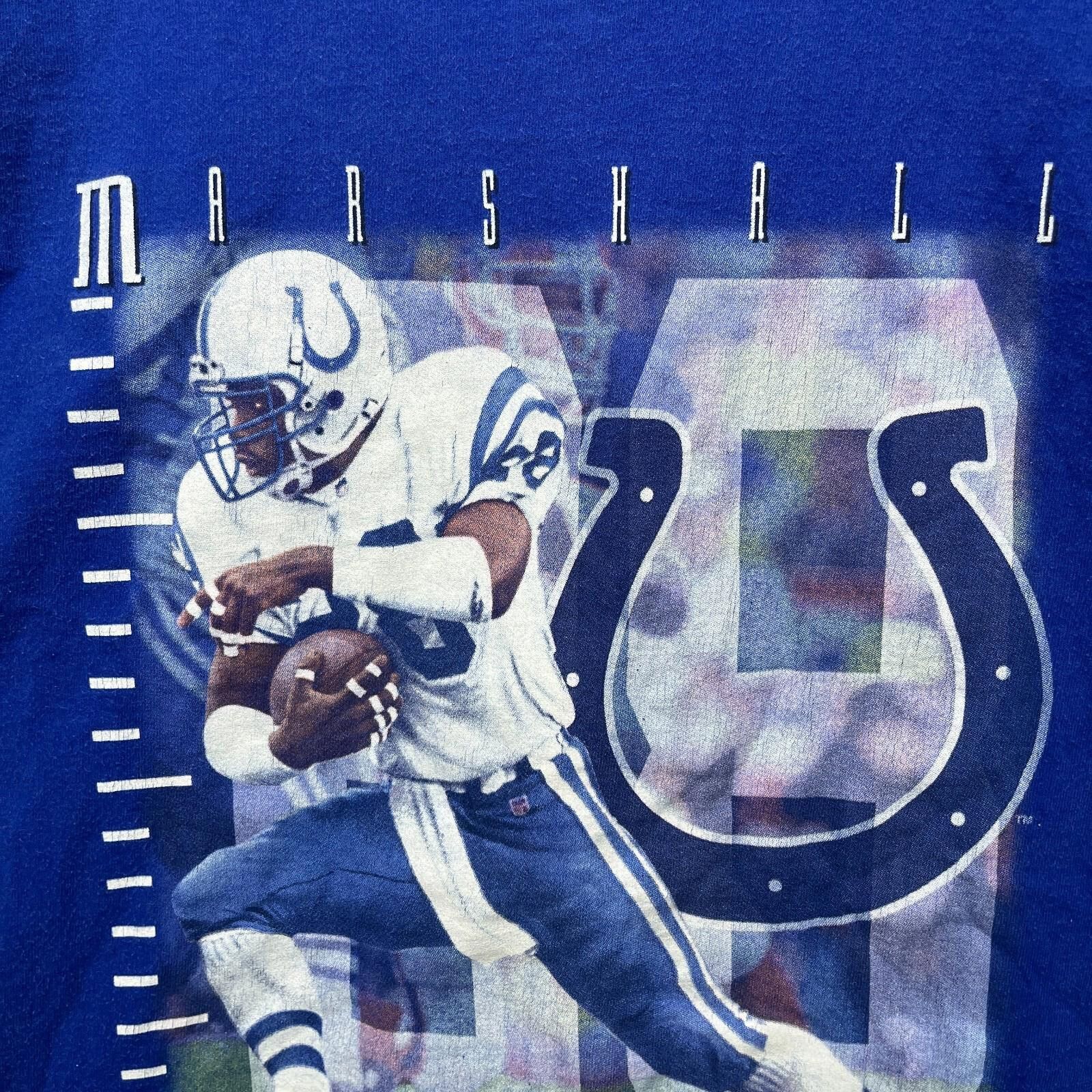 NFL Vintage Marshall Faulk Indianapolis Colts T Shirt XL Size US XL / EU 56 / 4 - 4 Thumbnail