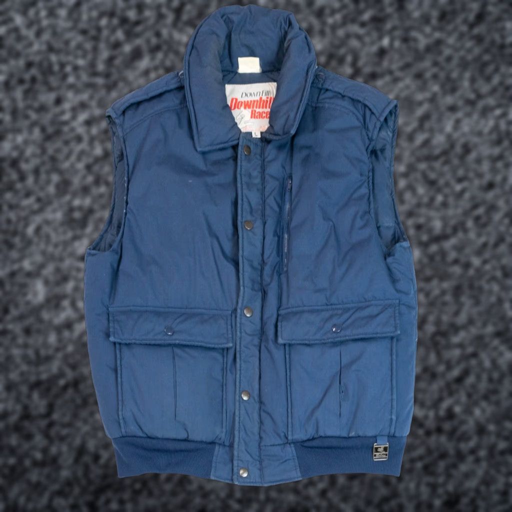 Vintage VINTAGE Downhill Racer Vest Blue Puffer Jacket 80s Style Men Size L Size US L / EU 52-54 / 3 - 1 Thumbnail