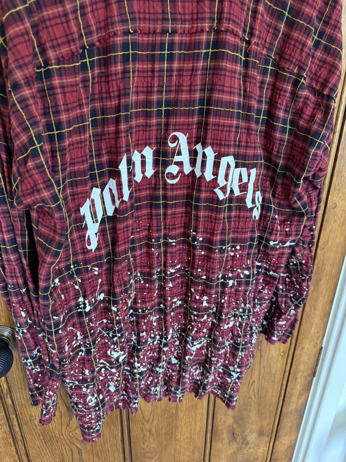 Palm Angels FW21 Palm Angels paint splatter long flannel bleached Grail Size US M / EU 48-50 / 2 - 20 Thumbnail