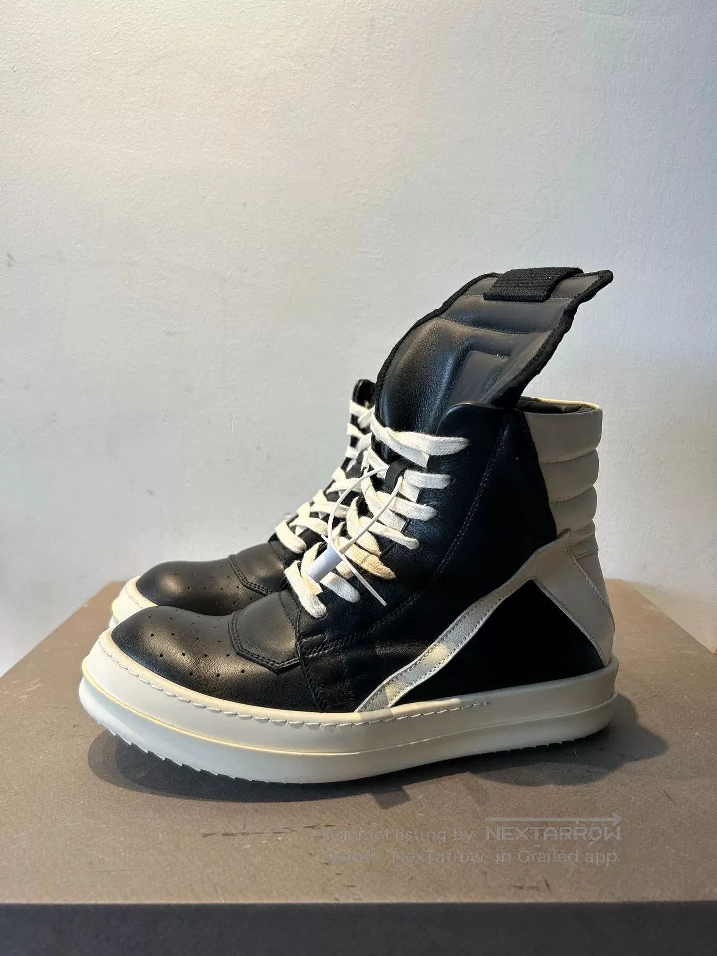 Rick Owens rick owens black leather high. Size US 7.5 / EU 40-41 - 1 Thumbnail