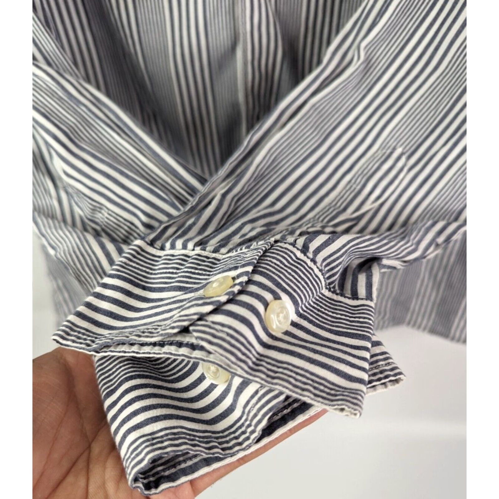 Banana Republic Banana Republic Shirt Men XL Cotton Striped Slim Fit Long Sleeve Button-Up Regular Size US XL / EU 56 / 4 - 3 Thumbnail