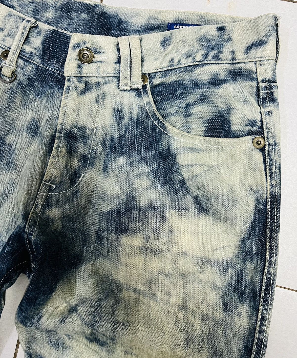 Hysteric Glamour × Japanese Brand × semanticdesign Vintage Acid Wash Semantic Design Denim Jeans Size US 34 / EU 50 - 7 Thumbnail