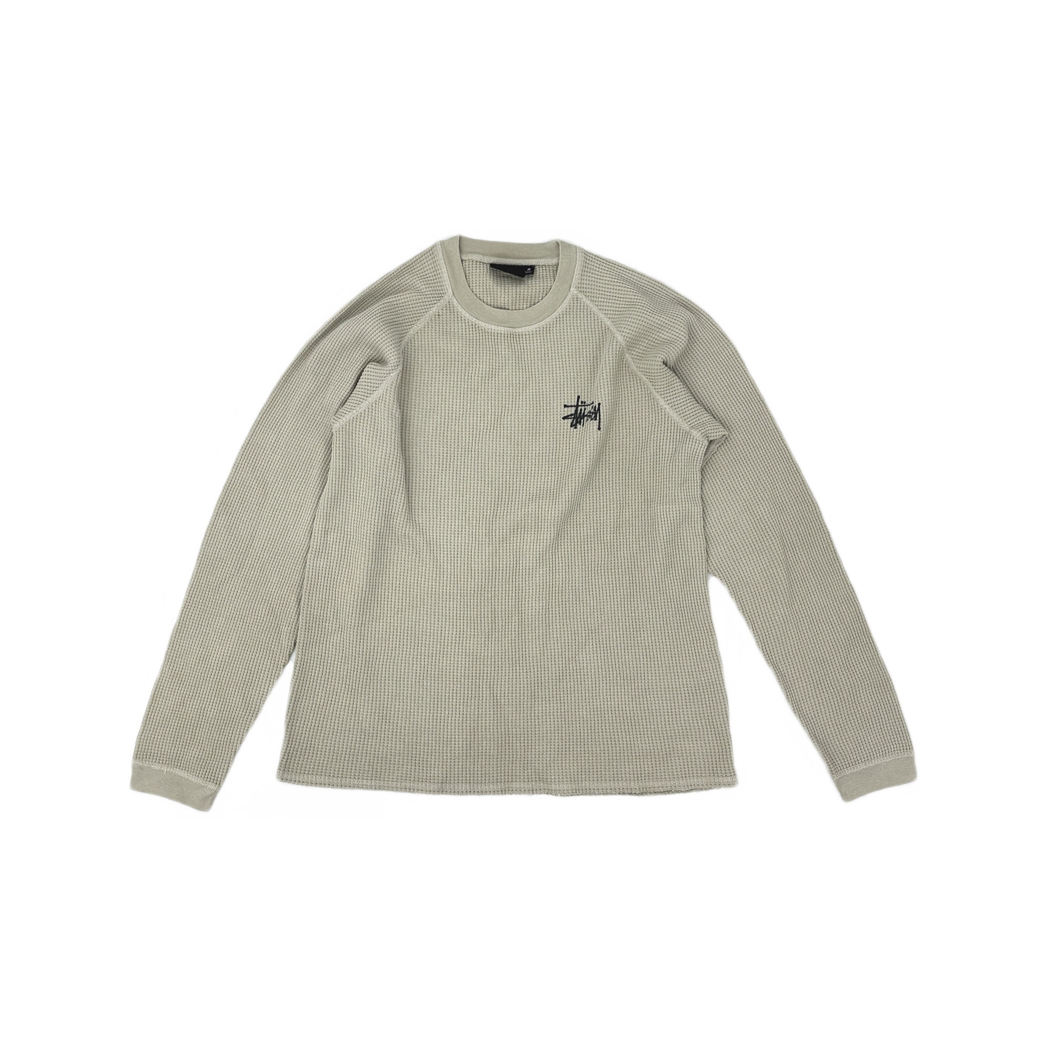 Stussy Stussy Waffle Knit Logo Long Sleeve T-Shirt Size M Size US M / EU 48-50 / 2 - 1 Thumbnail