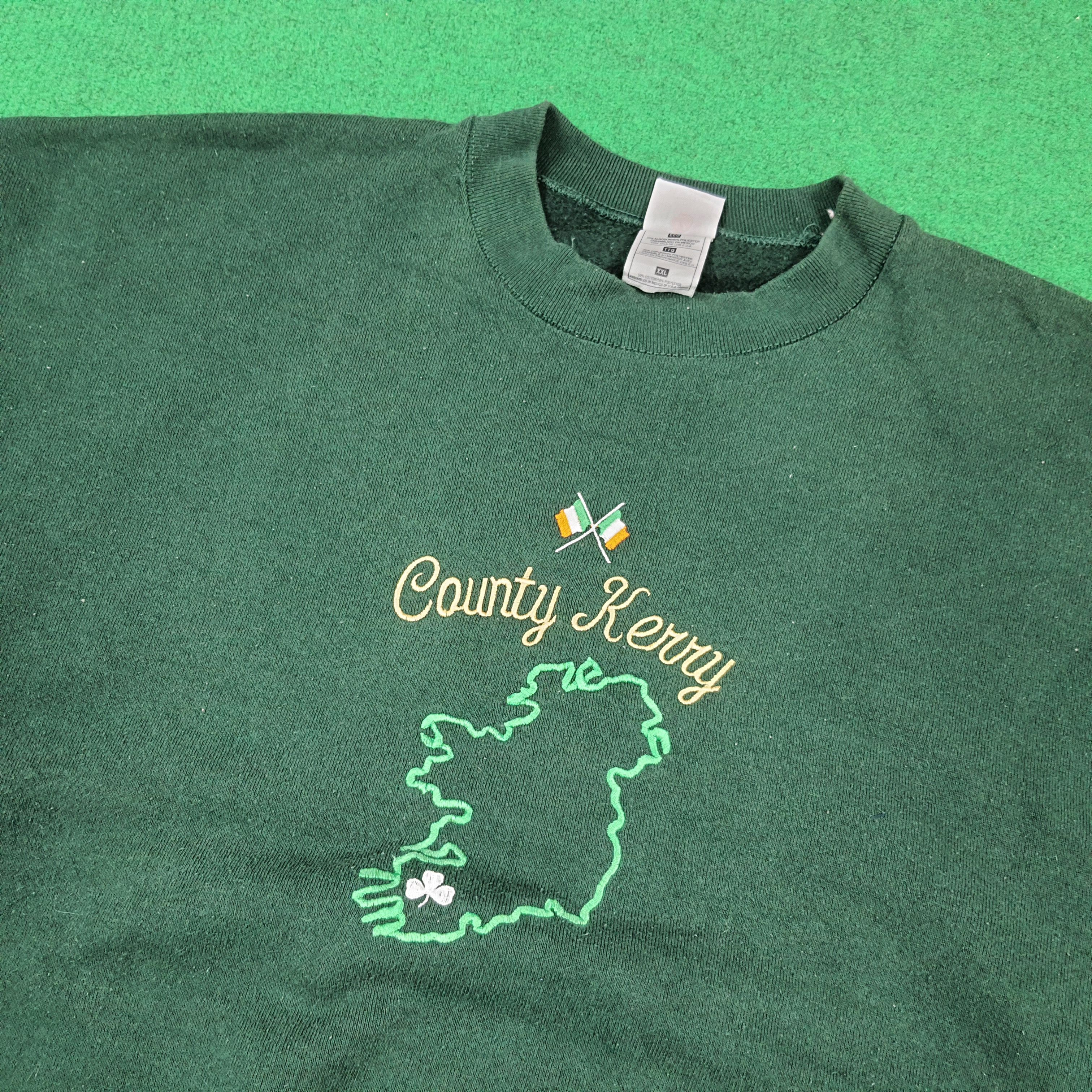 Fruit Of The Loom Vintage County Kerry Ireland Heritage Sweatshirt C290N36 Size US XXL / EU 58 / 5 - 2 Thumbnail