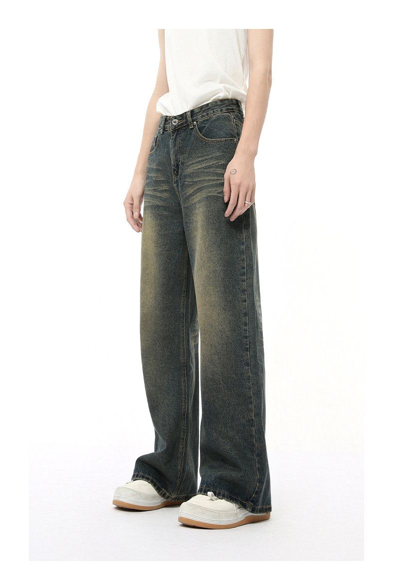 Japanese Brand × Jean American street retro distressed straight loose jeans Size US 32 / EU 48 - 4 Thumbnail