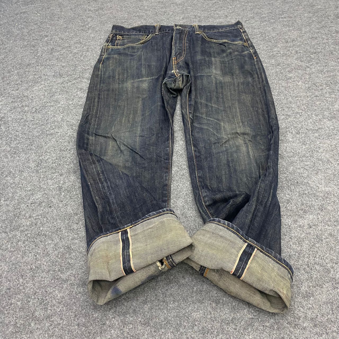 Japanese Brand Vintage Levis 505 Selvegde Redline Distressed Denim Size US 34 / EU 50 - 3 Thumbnail