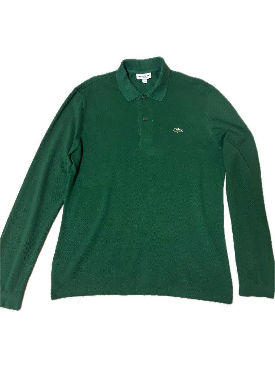 Lacoste Lacoste Classic Fit Long Sleeve Polo – Green – Size M Size US M / EU 48-50 / 2 - 14 Thumbnail