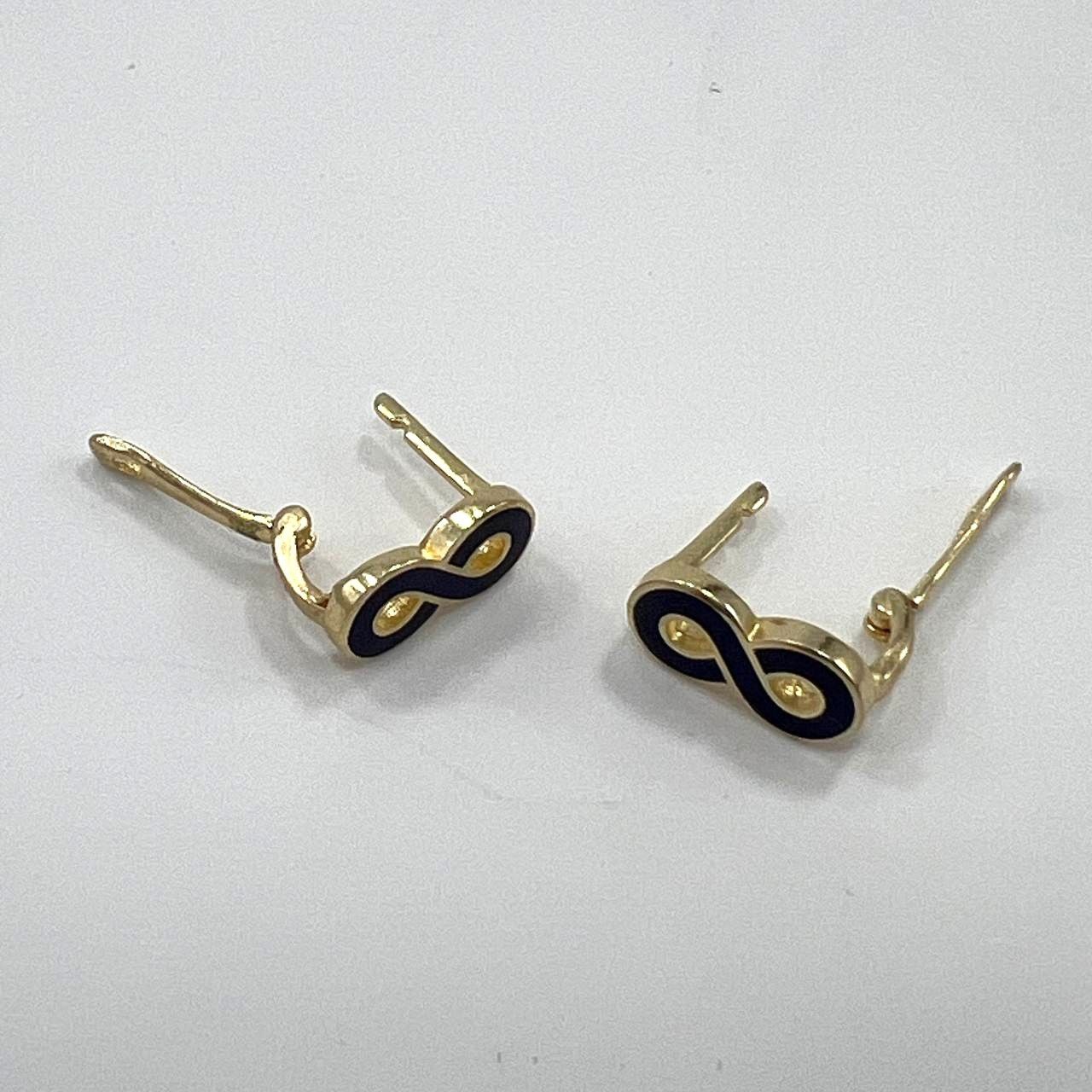 Other 14K Gold Infinity Earrings with Elegant Black Accents Size ONE SIZE - 5 Thumbnail