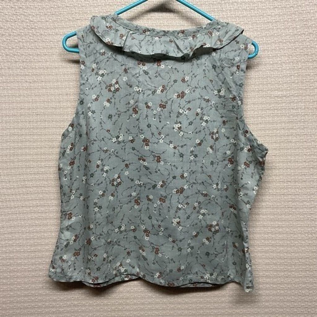 J. Jill J. Jill Ramie Floral Dainty Ruffle Blouse Women L Petite Size L / US 10 / IT 46 - 6 Thumbnail