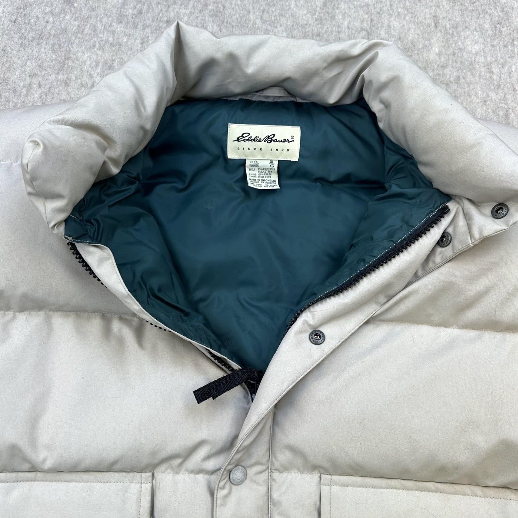 Eddie Bauer Eddie Bauer Vest Mens XL Gray Goose Down Puffer Quilted Insulated Snap Pockets Size US XL / EU 56 / 4 - 5 Thumbnail
