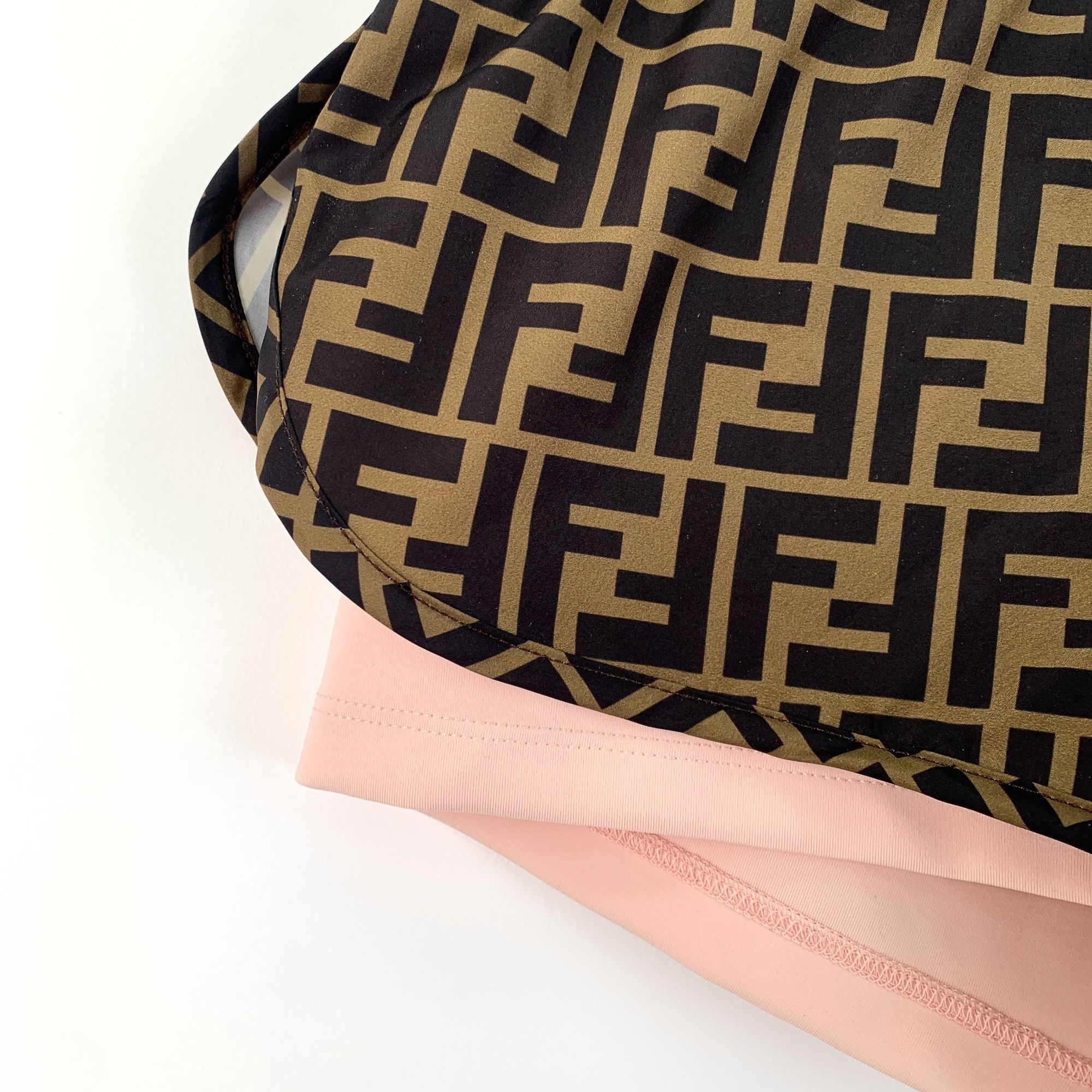 Fendi Fendi Brown Monogram Print Faux Two-Piece Casual Shorts (Siz Size 36" / US 14 / IT 50 - 4 Thumbnail